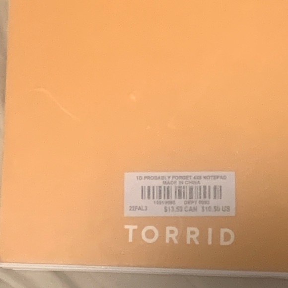 Torrid Yellow Notepad - Picture 4 of 4